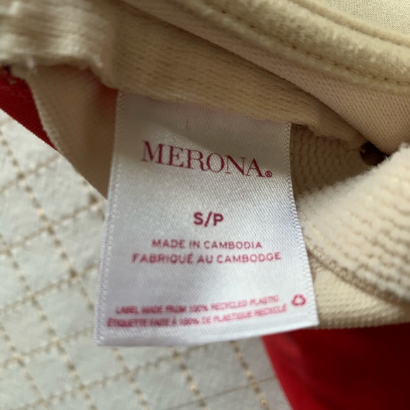 MERONA Swimsuit One Piece Coral Modest Halter Tie Underwire Ruching Small - Picture 9 of 12